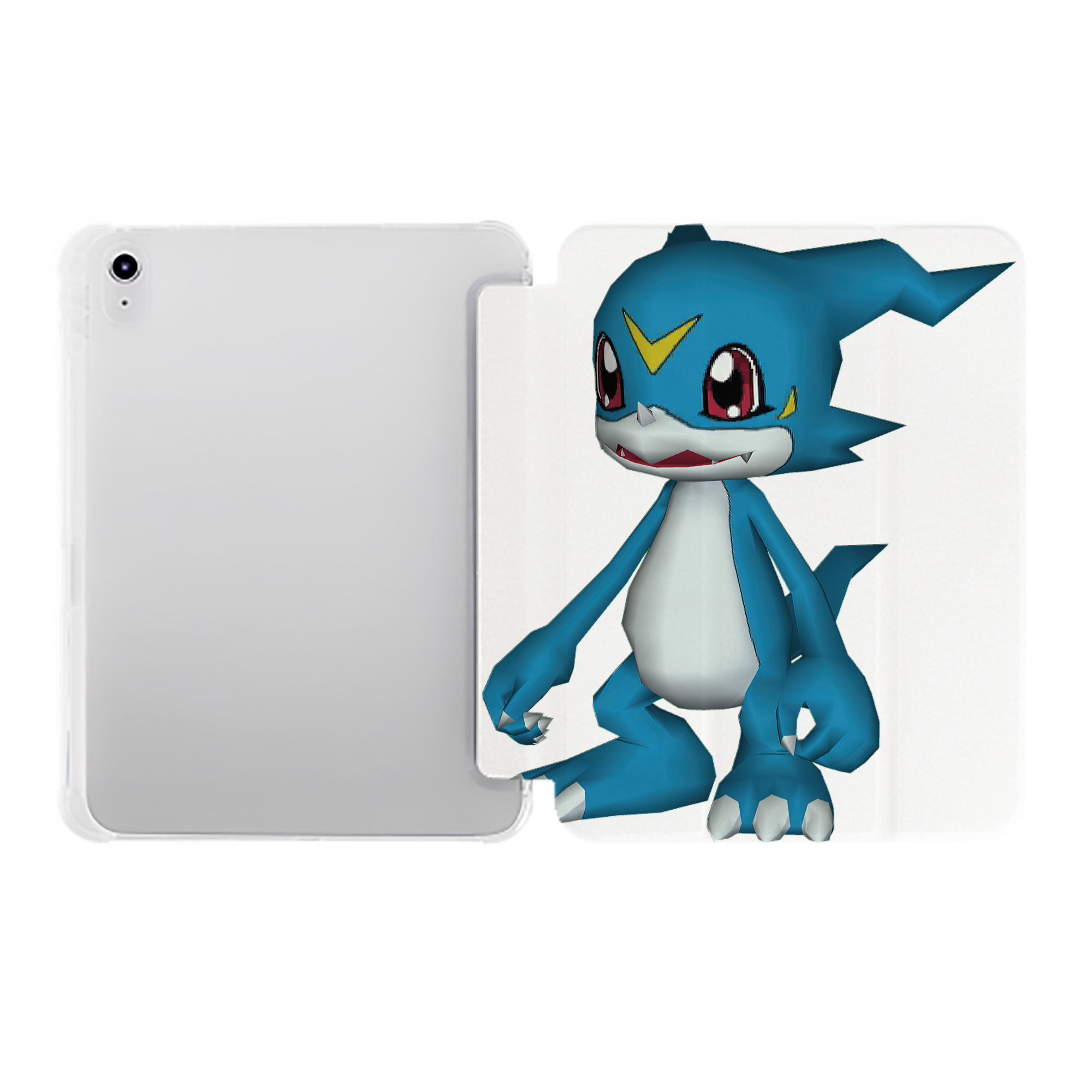 （画像用） Digimon デジタルモンスター/デジモン IPad ケース ペン収納付き 三つ折りスタンド PUレザー×シリコン 対応機種9.5/10.5/10.9インチ